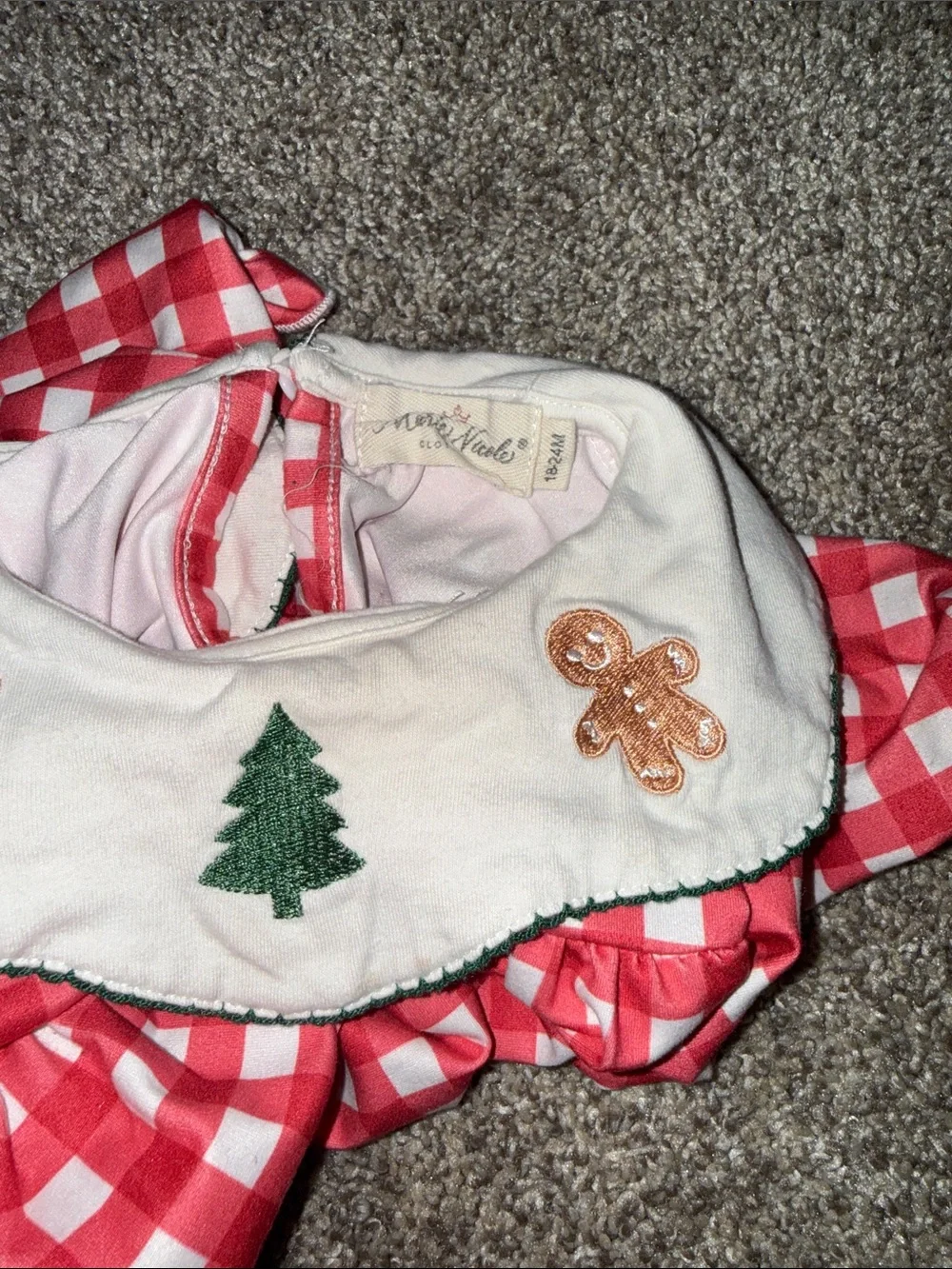 Classic Red Gingham Holiday Baby One-Piece Bodysuit